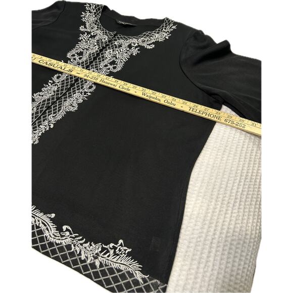 Ming Wang Knit Embroidered Open Jacket - Picture 3 of 8